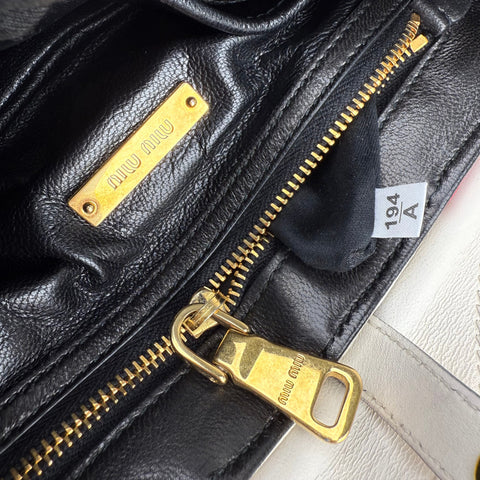 Miu Miu Confidential napa Biker bag