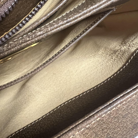 Gucci Old Gucci Hand bag Pigskin Leather Brown Leather handbag