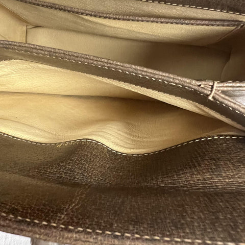 Gucci Old Gucci Hand bag Pigskin Leather Brown Leather handbag