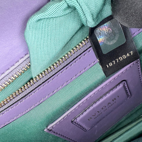 Bvlgari Calfskin Serpenti Crossbody Bag in Purple