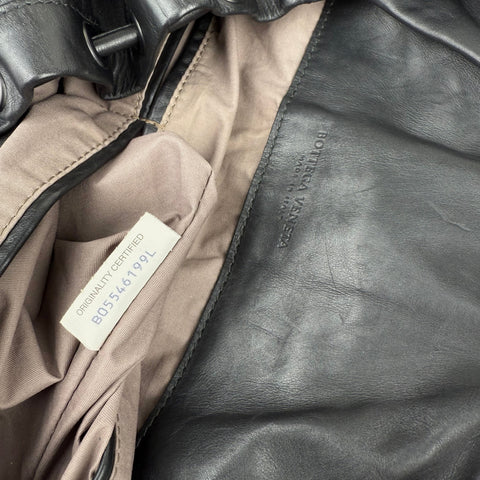Bottega Veneta Intrecciato Leather Backpack Unisex - Black
