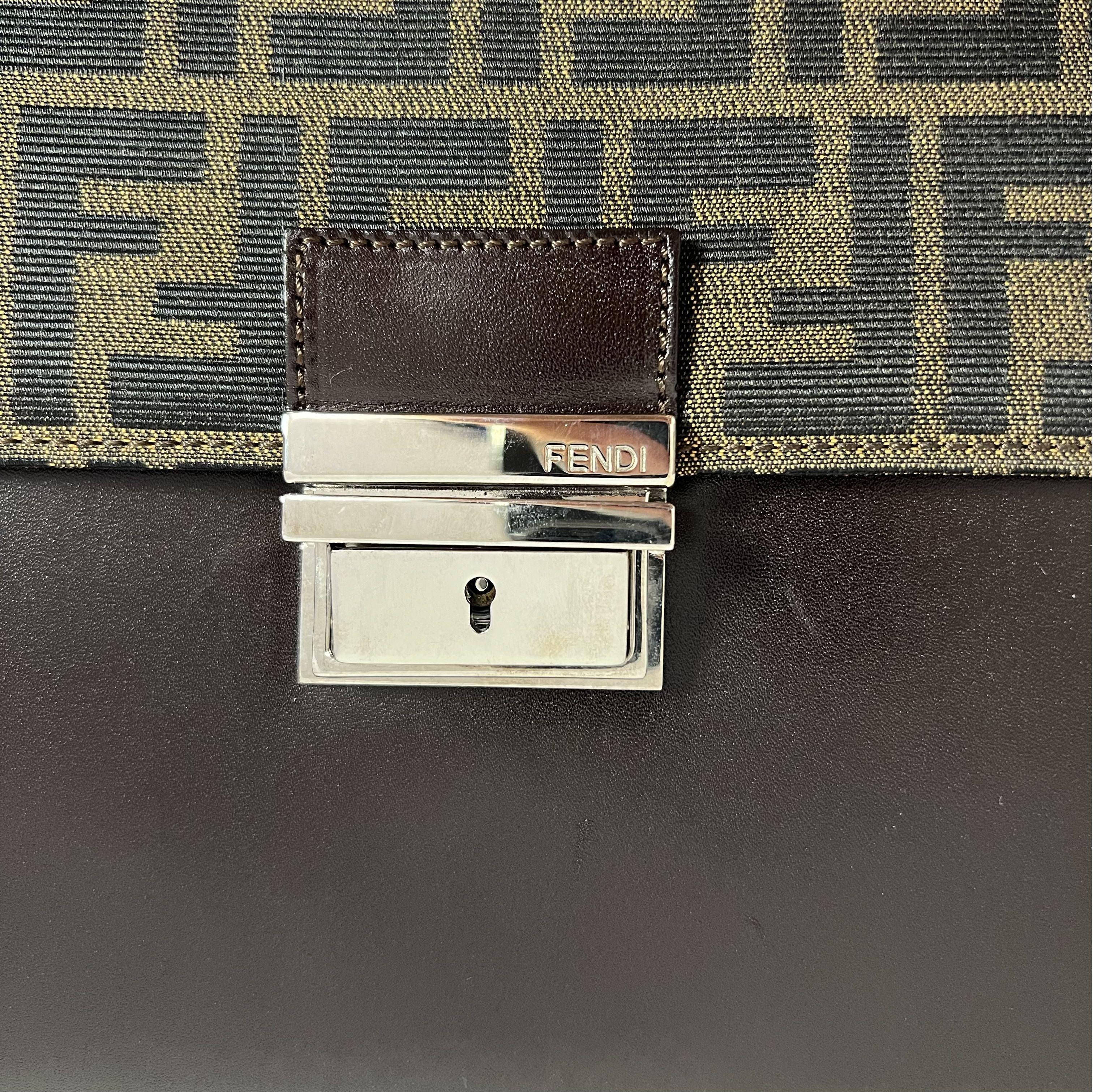 Fendi FLAT BAGUETTE CLOTH HANDBAG - Loop Vintage