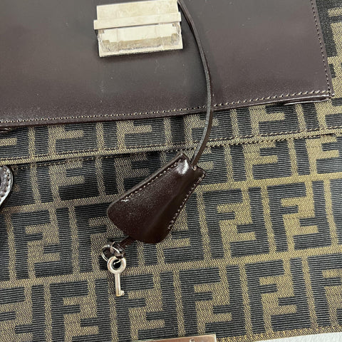 Fendi FLAT BAGUETTE CLOTH HANDBAG - Loop Vintage