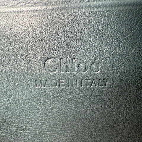 Chloe Blue Leather and Suede Mini Faye Crossbody Bag