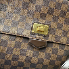 Pre-owned louis-vuitton-besace-roseberry-brown-leather-shoulder-bag-front