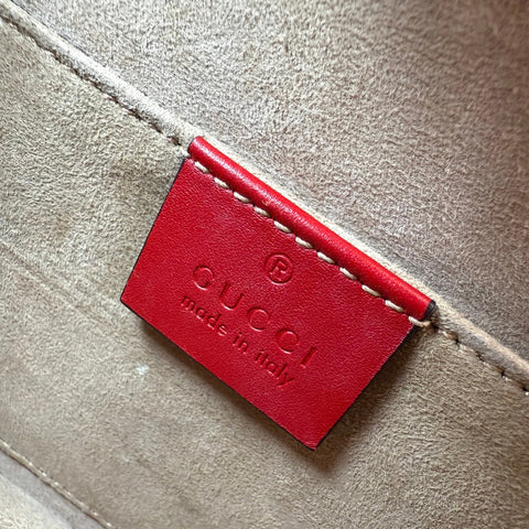 Gucci Sylvie Chain  Mini  Red Leather