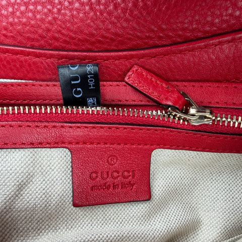 Gucci Leather Bella Shoulder Bag Red