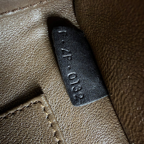 Celine Luggage Nano Shopper Handbag Black Blue Beige