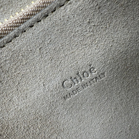 Chloe Blue Leather Suede Faye Medium Shoulder Bag