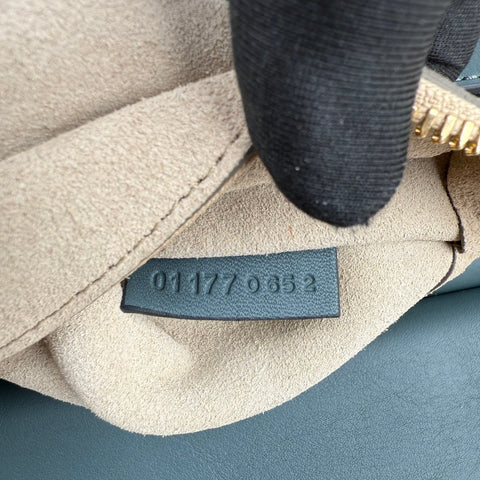 Chloe Blue Leather Suede Faye Medium Shoulder Bag