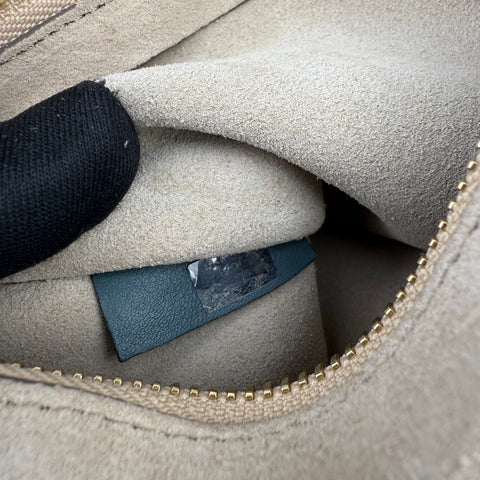 Chloe Blue Leather Suede Faye Medium Shoulder Bag