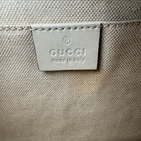 Gucci Calfskin Bamboo Web Medium Dionysus Top Handle Bag White Blue Hibiscus Red