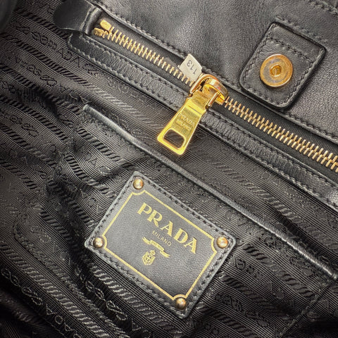 Prada Leather Gaufre Shopping Handbag