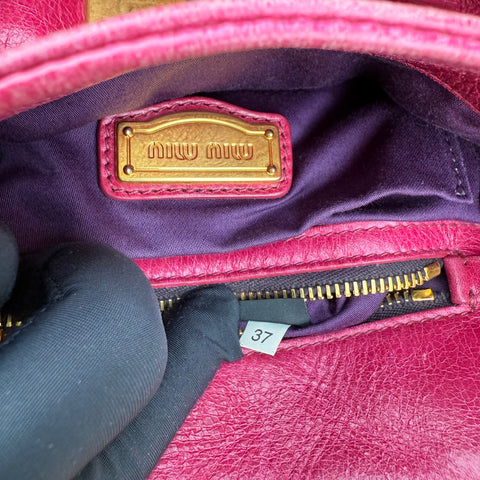 Miu Miu Vitello Lux Mini Bow Bag