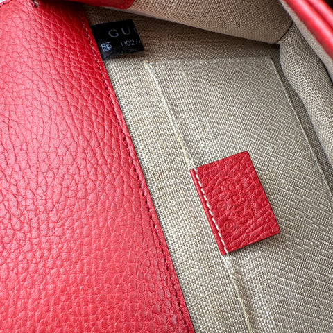 Gucci Small Dollar Interlocking G Crossbody Red