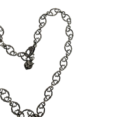 Gucci Silver Crystal GG Necklace