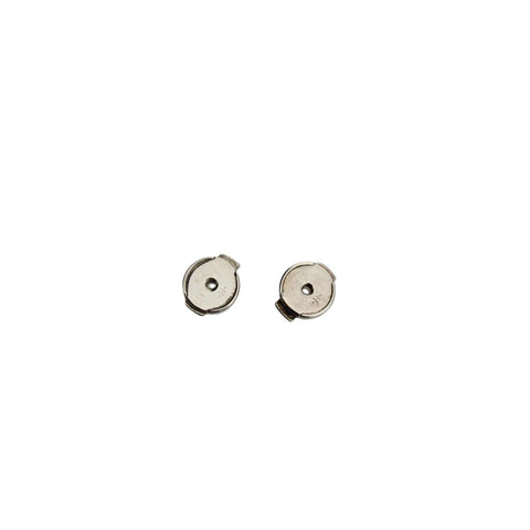 Hermes Pop H Palladium Plated Green Lacquer Stud Earrings