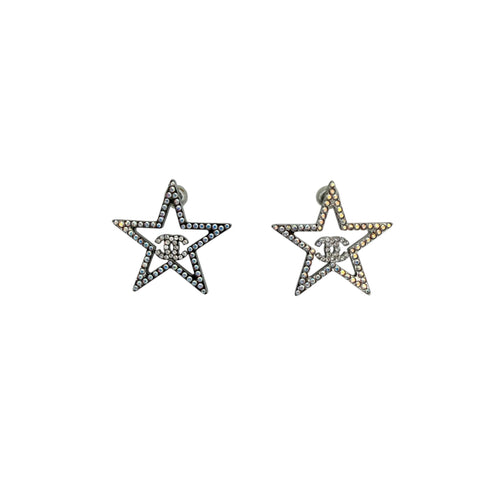 Chanel Strass Star Earrings