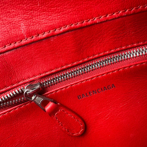 Balenciaga Triangle Leather Handbag with Logo