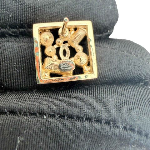 Chanel Stud Earrings Gold