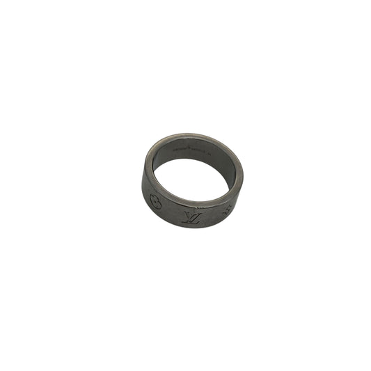 Pre-owned Louis Vuitton Monogram Nanogram Instinct Ring M00513 Silver Metal back view