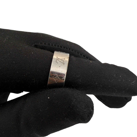 Louis Vuitton Monogram Nanogram Instinct Ring M00513 Silver Metal