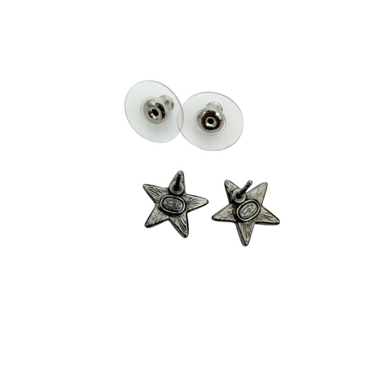 Chanel Crystal CC Star Earrings