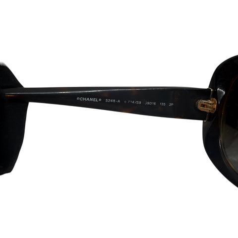 Pre-owned Chanel Tortoise Polarized Sunglasses