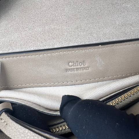 Chloé Faye model shoulder bag in grey leather Collector Square