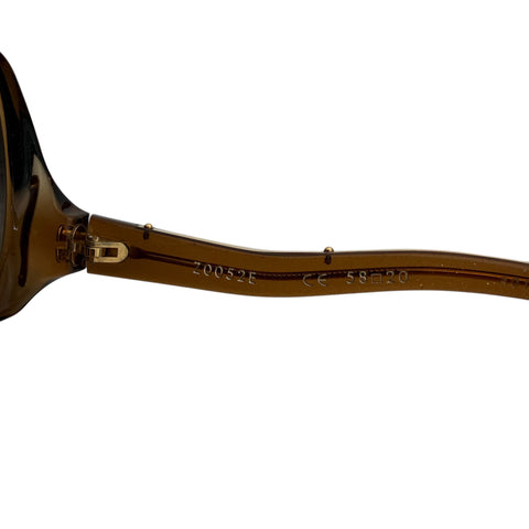 Louis Vuitton Gina Glitter Acetate Sunglasses Brown
