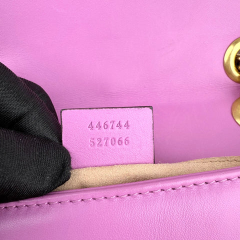 Gucci GG Marmont Medium Quilted Leather Shoulder Bag Pink