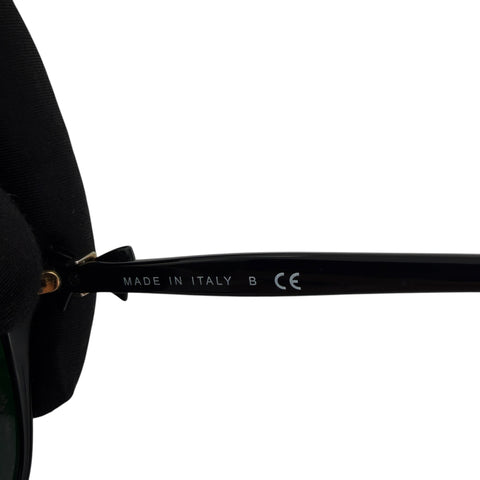 Pre-owned Chanel Black Frame Black Tint Bow Sunglasses-5205