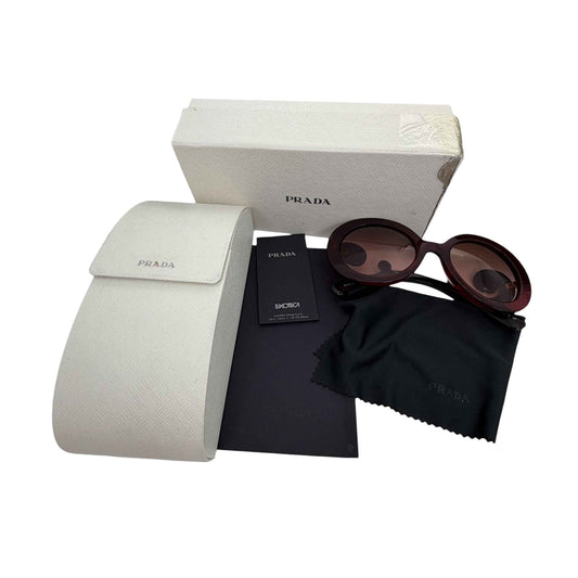 Prada PR27NS MAX0A5 Red Mimimal Baroque Sunglasses
