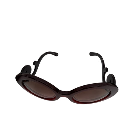 Prada PR27NS MAX0A5 Red Mimimal Baroque Sunglasses