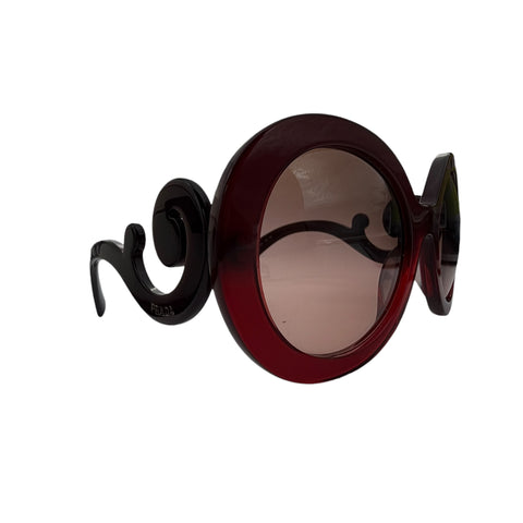 Prada PR27NS MAX0A5 Red Mimimal Baroque Sunglasses