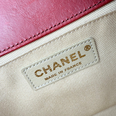 Chanel Boy Chanel Matelasse Chain Flap Shoulder Bag Leather Red