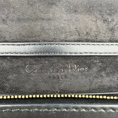 Dior Black Smooth Calfskin Leather J'ADIOR Wallet on Chain Clutch Bag