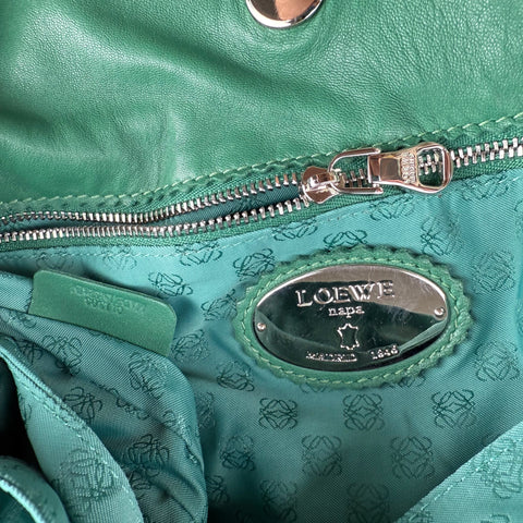 Loewe Green Flamenco leather shoulder bag