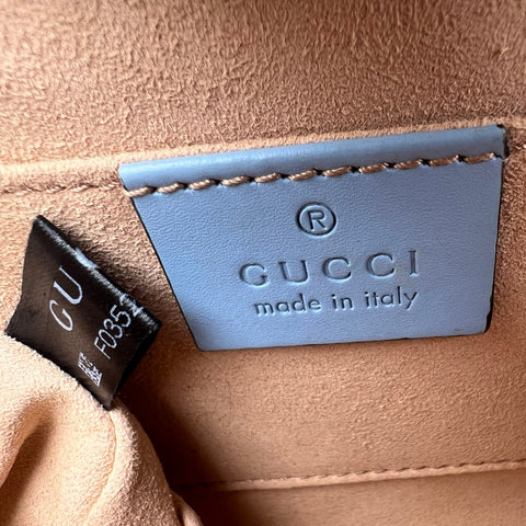 Gucci 2-WAY BAG GG SUPREME APPLE PRINT GG BROWN/BEIGE/BLUE Padlock
