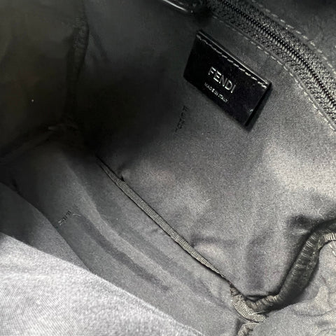Fendi Black Nylon and Leather Monster Eyes Mini Backpack Bag