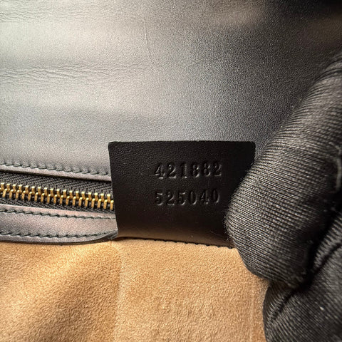 Gucci Sylvie Black Leather crossbody Bag Handbag