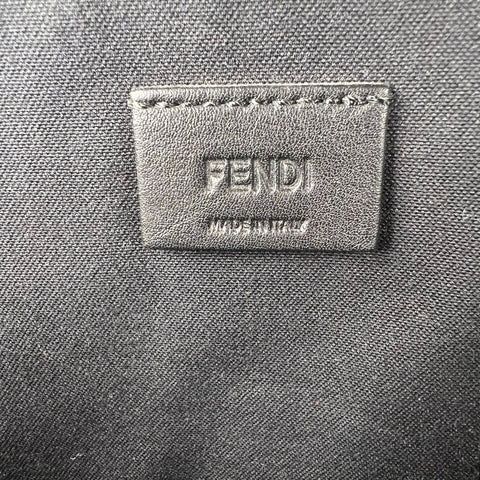 Fendi Monster Fur Leather Crossbody Black