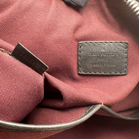 Louis Vuitton Messenger shoulder bag in brown monogram canvas and black leather