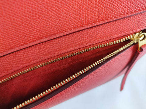 Celine Celine Belt model shoulder bag in red grained leather