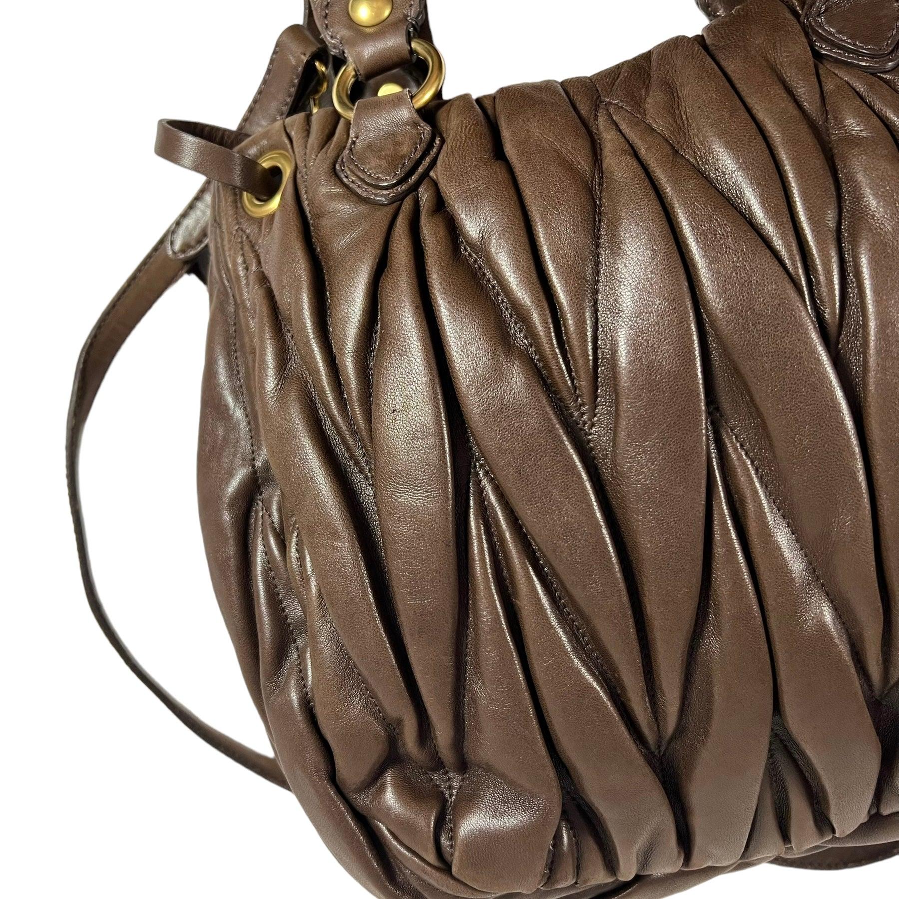 Miu Miu Matelassé Leather Handbag - Loop Vintage