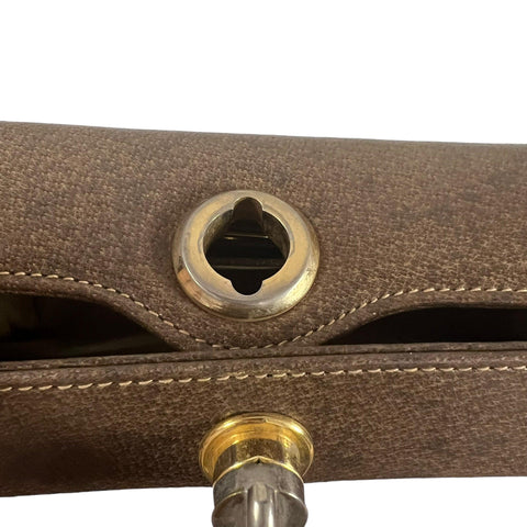 Gucci Old Gucci Hand bag Pigskin Leather Brown Leather handbag