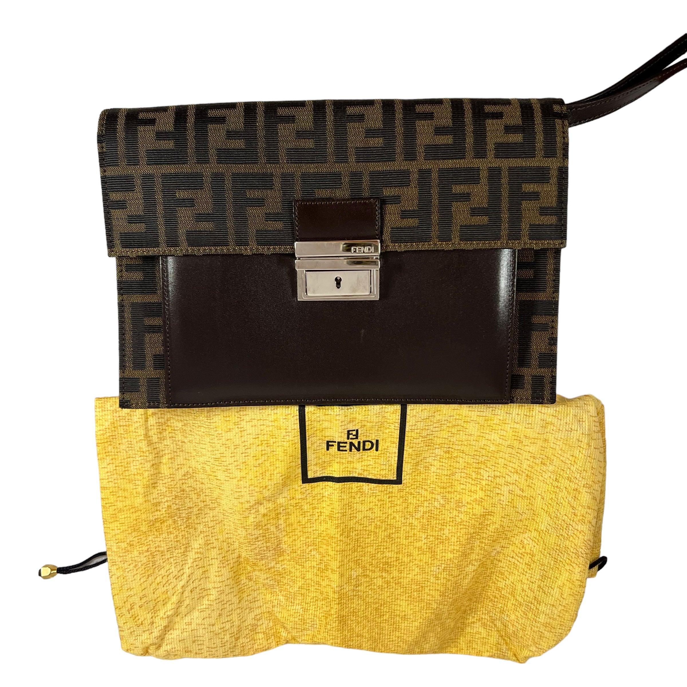 Fendi FLAT BAGUETTE CLOTH HANDBAG - Loop Vintage