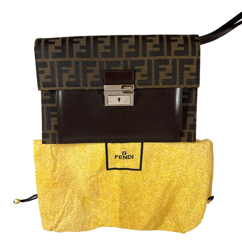 Fendi FLAT BAGUETTE CLOTH HANDBAG - Loop Vintage