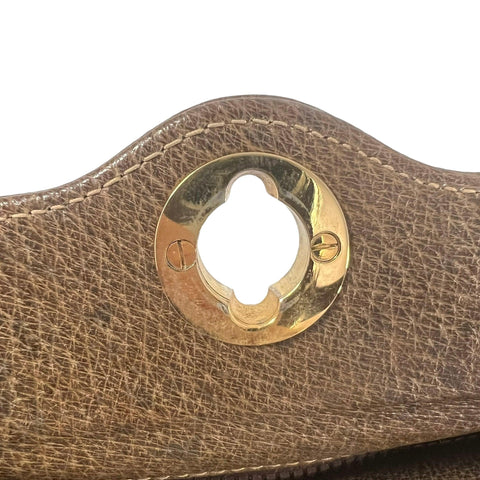 Gucci Old Gucci Hand bag Pigskin Leather Brown Leather handbag