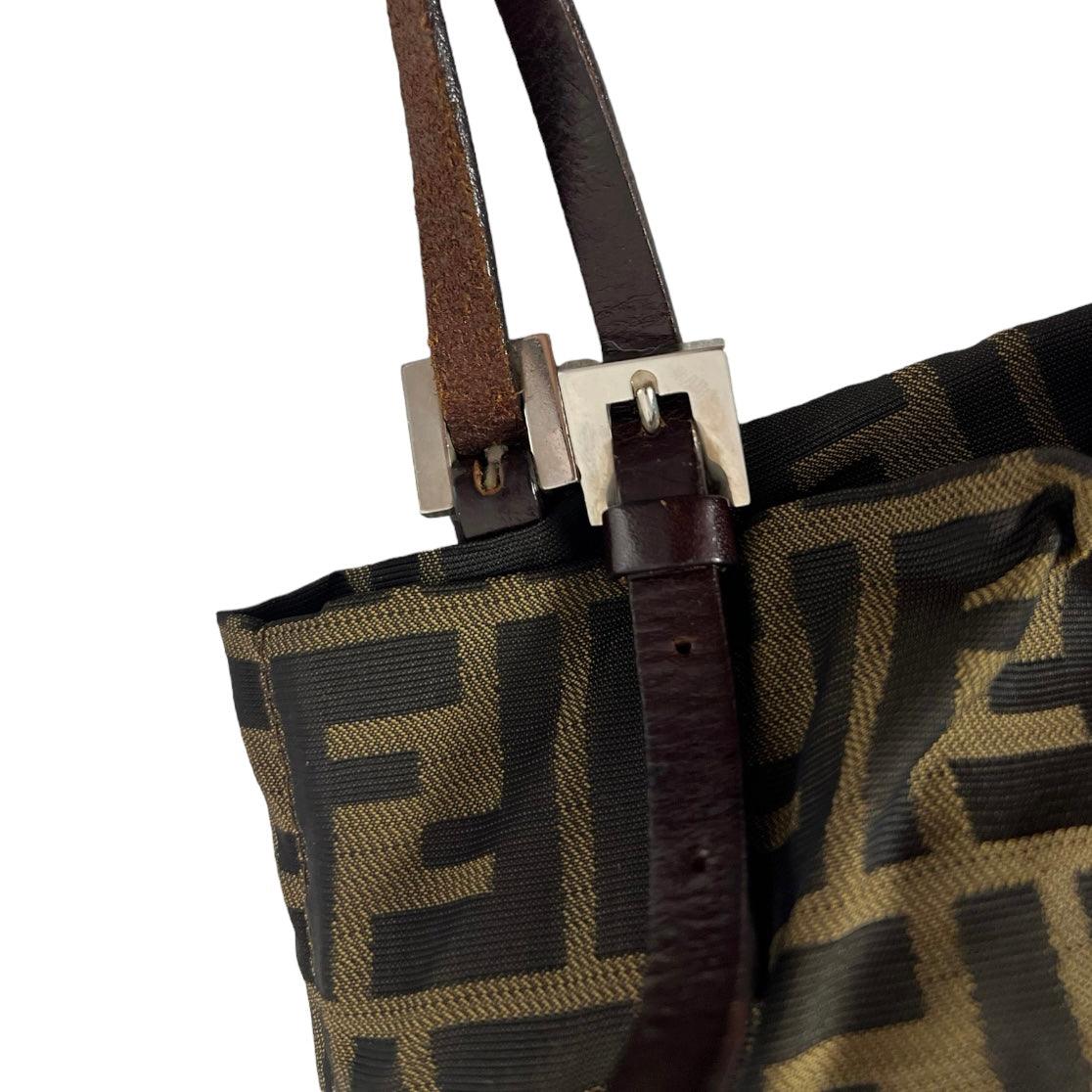 Fendi Logo Shopper Tote Cloth Tote - Loop Vintage